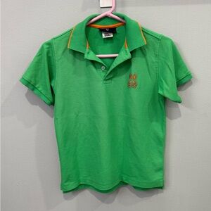 Psycho Bunny Green and Orange Polo Shirt